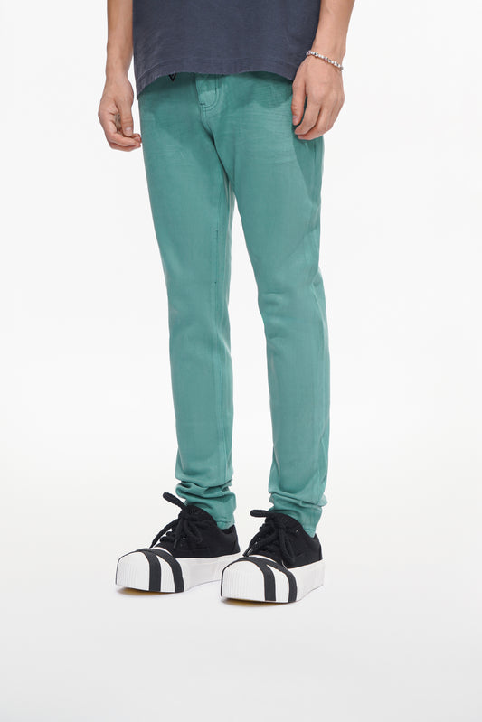 Mr.Slim Teal Waxed Skinny Jean