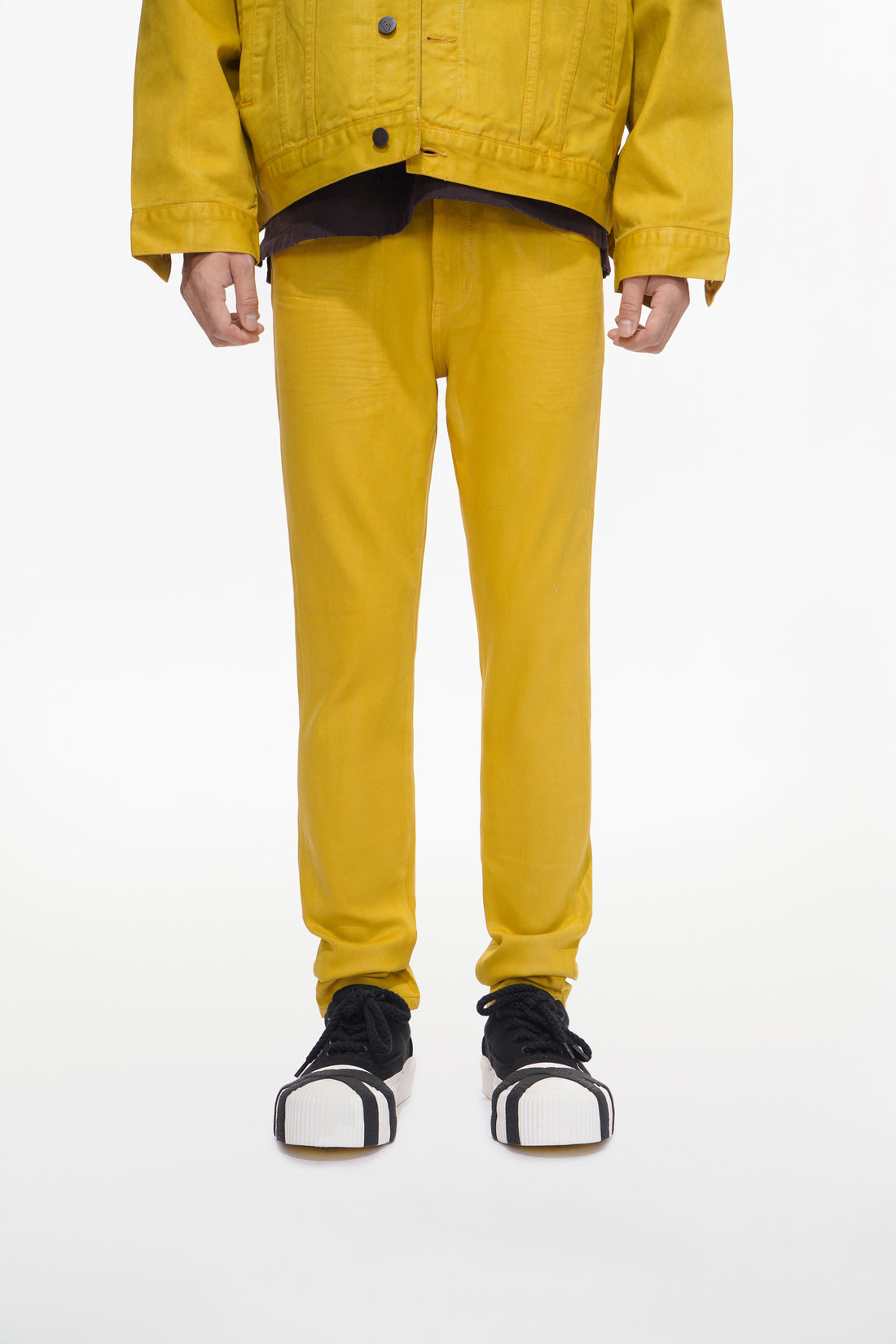Mr.Slim Yellow Waxed Skinny Jean