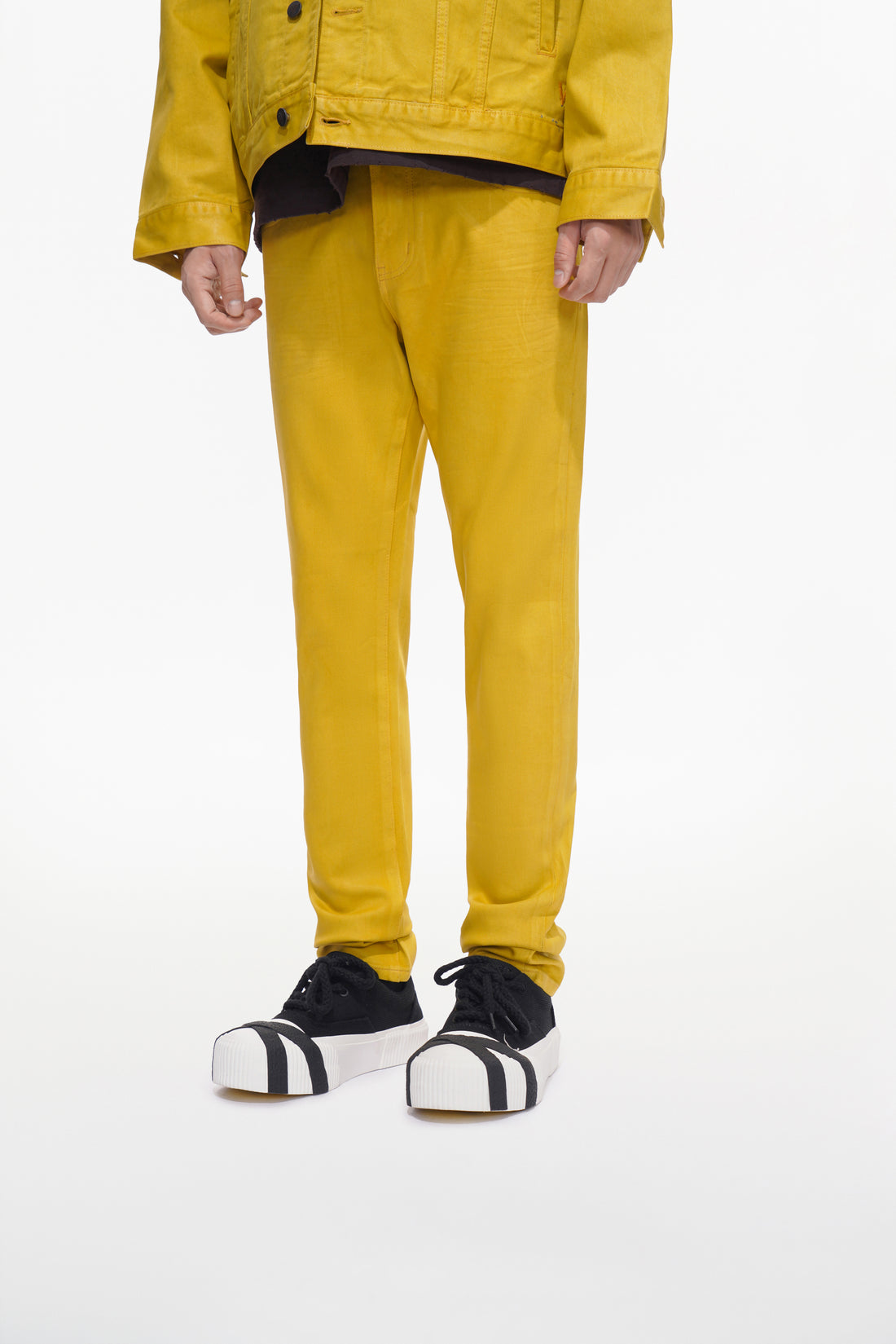 Mr.Slim Yellow Waxed Skinny Jean