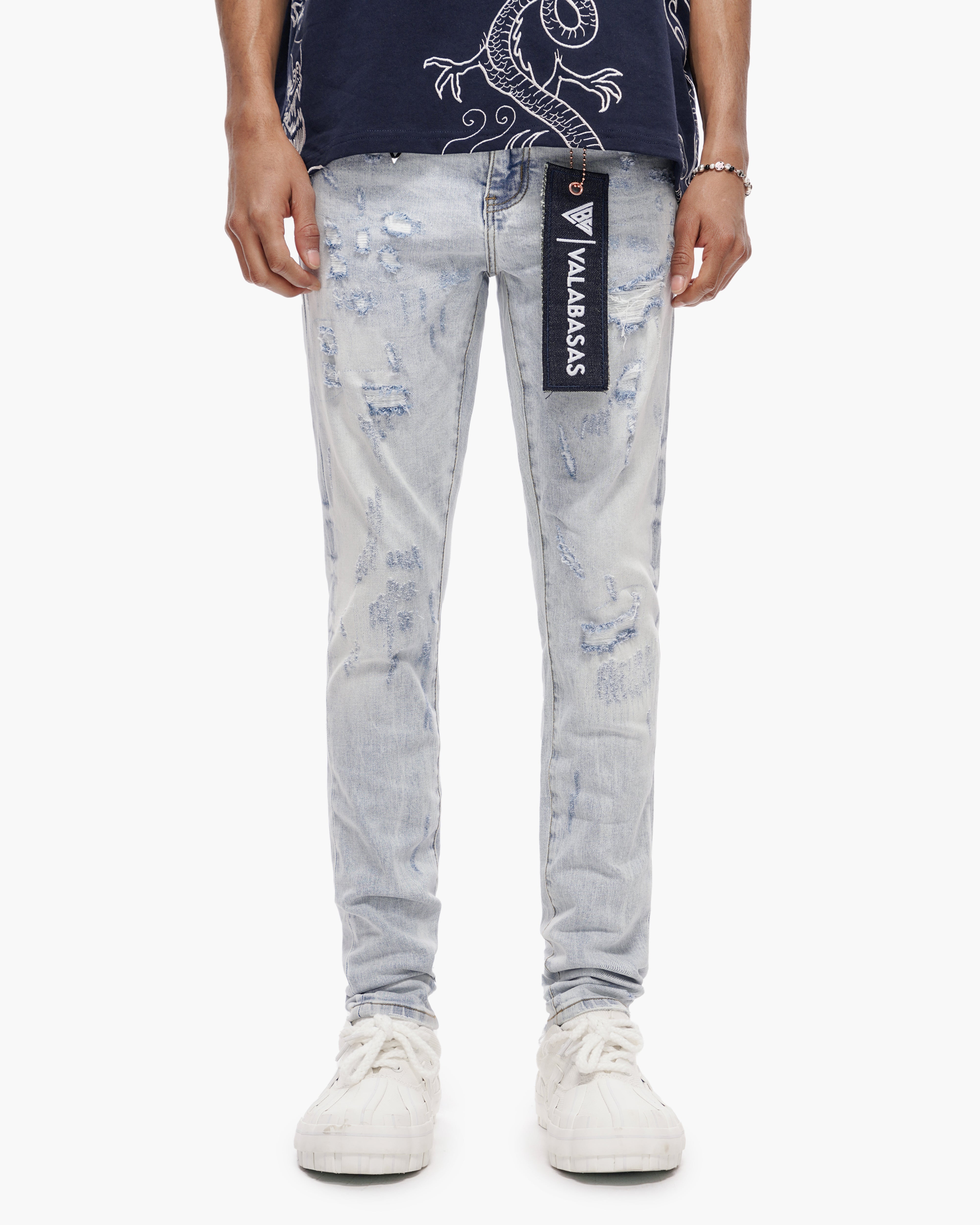 Collage Light Blue Wash Skinny – Valabasas
