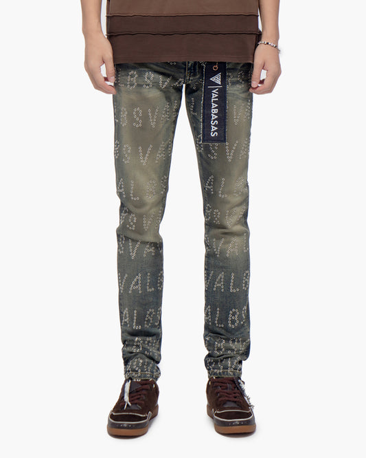 Velaris Dirty Vintage Blue Skinny Jeans