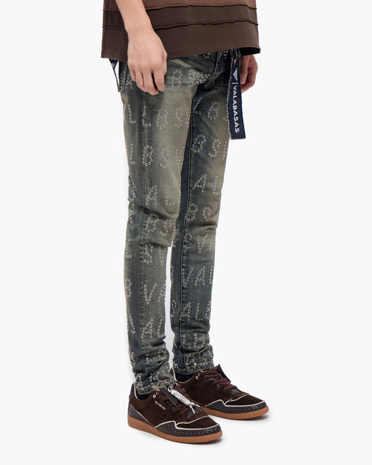 Velaris Dirty Vintage Blue Skinny Jeans