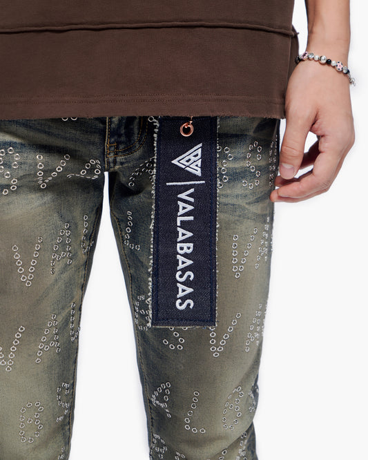 Velaris Dirty Vintage Blue Skinny Jeans