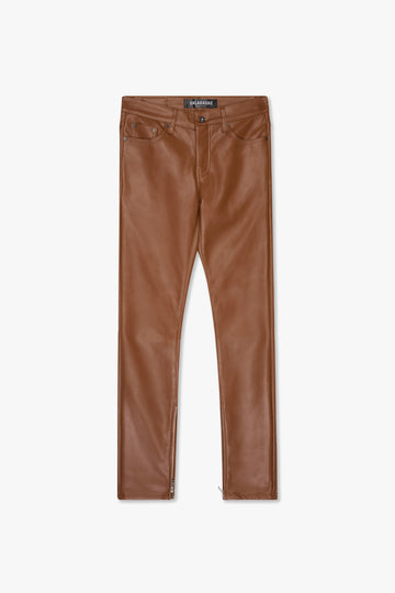 "JEDI" MOCHA SKINNY/STACKED FLARE JEAN