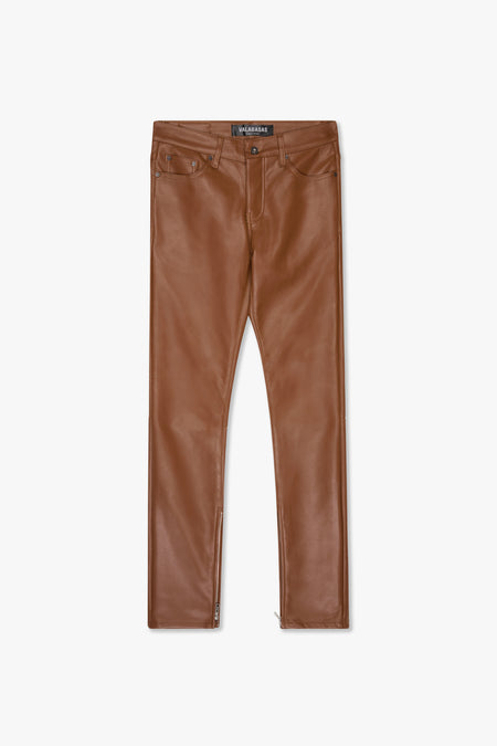 "JEDI" MOCHA SKINNY/STACKED FLARE JEAN