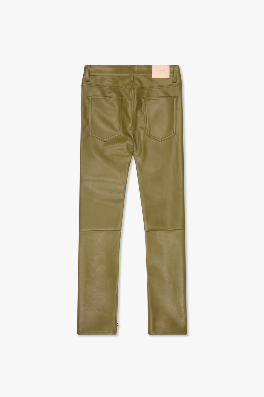 "JEDI" OLIVE SKINNY/STACKED FLARE JEAN