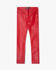 "JEDI" RED SKINNY/STACKED FLARE JEAN