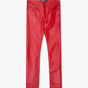 "JEDI" RED SKINNY/STACKED FLARE JEAN