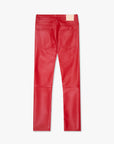 "JEDI" RED SKINNY/STACKED FLARE JEAN