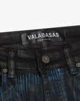 "RUNNER" BLACK BLUE WAXED SKINNY JEAN