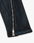 "RUNNER" BLACK BLUE WAXED SKINNY JEAN