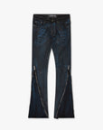 "RUNNER" BLACK BLUE WAXED SKINNY JEAN