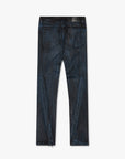 "RUNNER" BLACK BLUE WAXED SKINNY JEAN