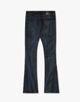 "RUNNER" BLACK BLUE WAXED SKINNY JEAN