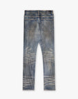 "RUNNER" BLUE DIRTY WASH SKINNY DENIM