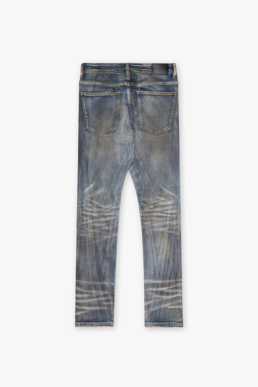 "RUNNER" BLUE DIRTY WASH SKINNY DENIM