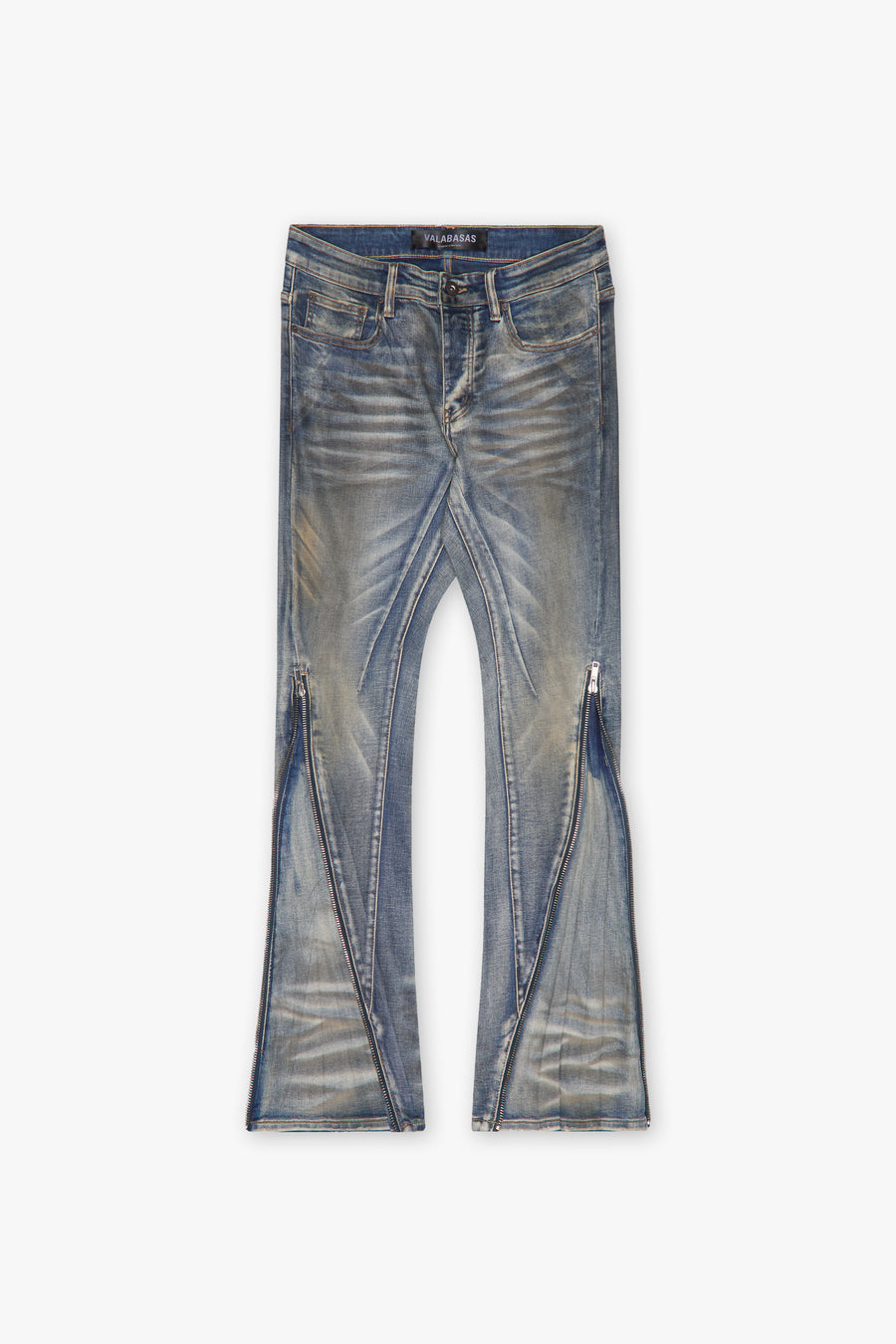 "RUNNER" BLUE DIRTY WASH SKINNY DENIM