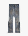 "RUNNER" BLUE DIRTY WASH SKINNY DENIM