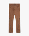 "RUNNER" BROWN SKINNY DENIM