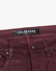 "RUNNER" BURGUNDY SKINNY DENIM