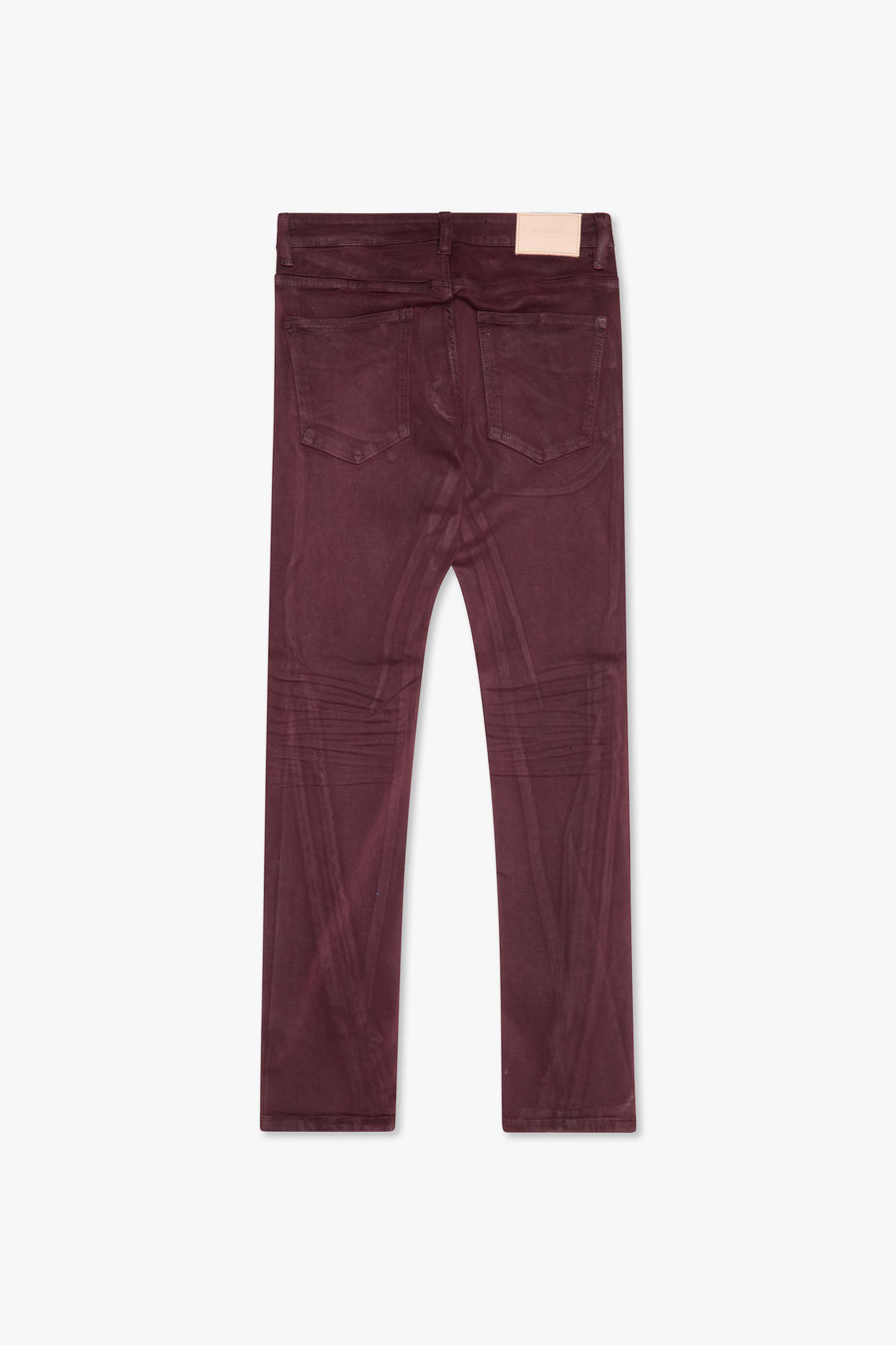 "RUNNER" BURGUNDY SKINNY DENIM