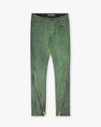 "RUNNER" GREEN SKINNY DENIM