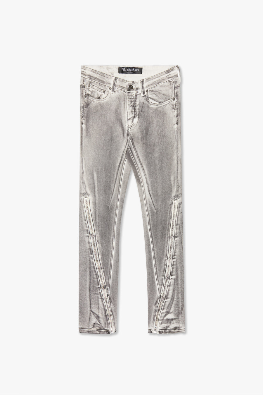 "RUNNER" WHITE GREY SKINNY JEAN