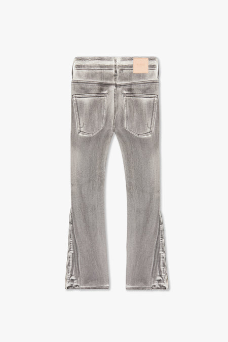 "RUNNER" WHITE GREY SKINNY JEAN