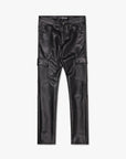 "CITING" BLACK SKINNY VEGAN LEATHER JEAN