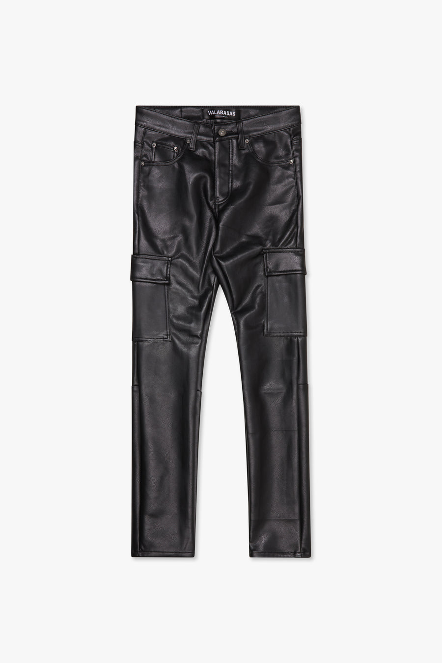 "CITING" BLACK SKINNY VEGAN LEATHER JEAN