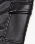 "CITING" BLACK SKINNY VEGAN LEATHER JEAN