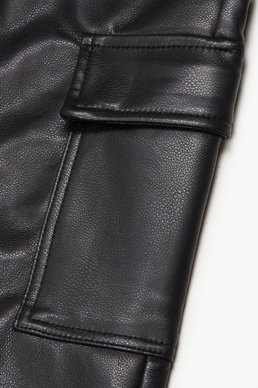 "CITING" BLACK SKINNY VEGAN LEATHER JEAN