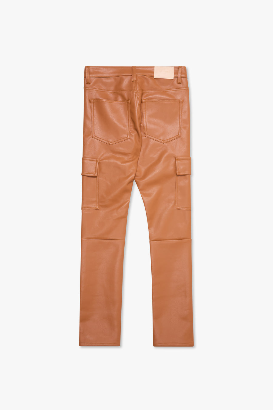 "CITING" WHEAT SKINNY VEGAN LEATHER JEAN