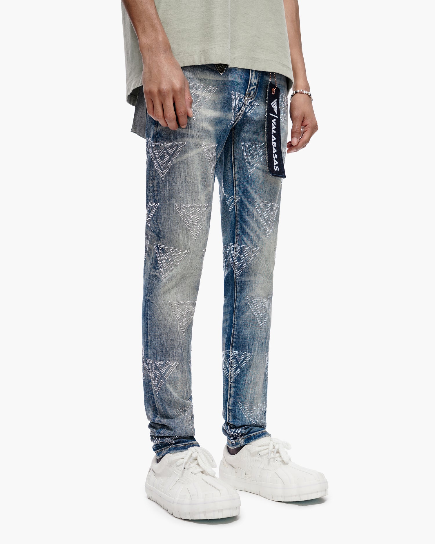 Scatter Skinny Blue Washed Jeans
