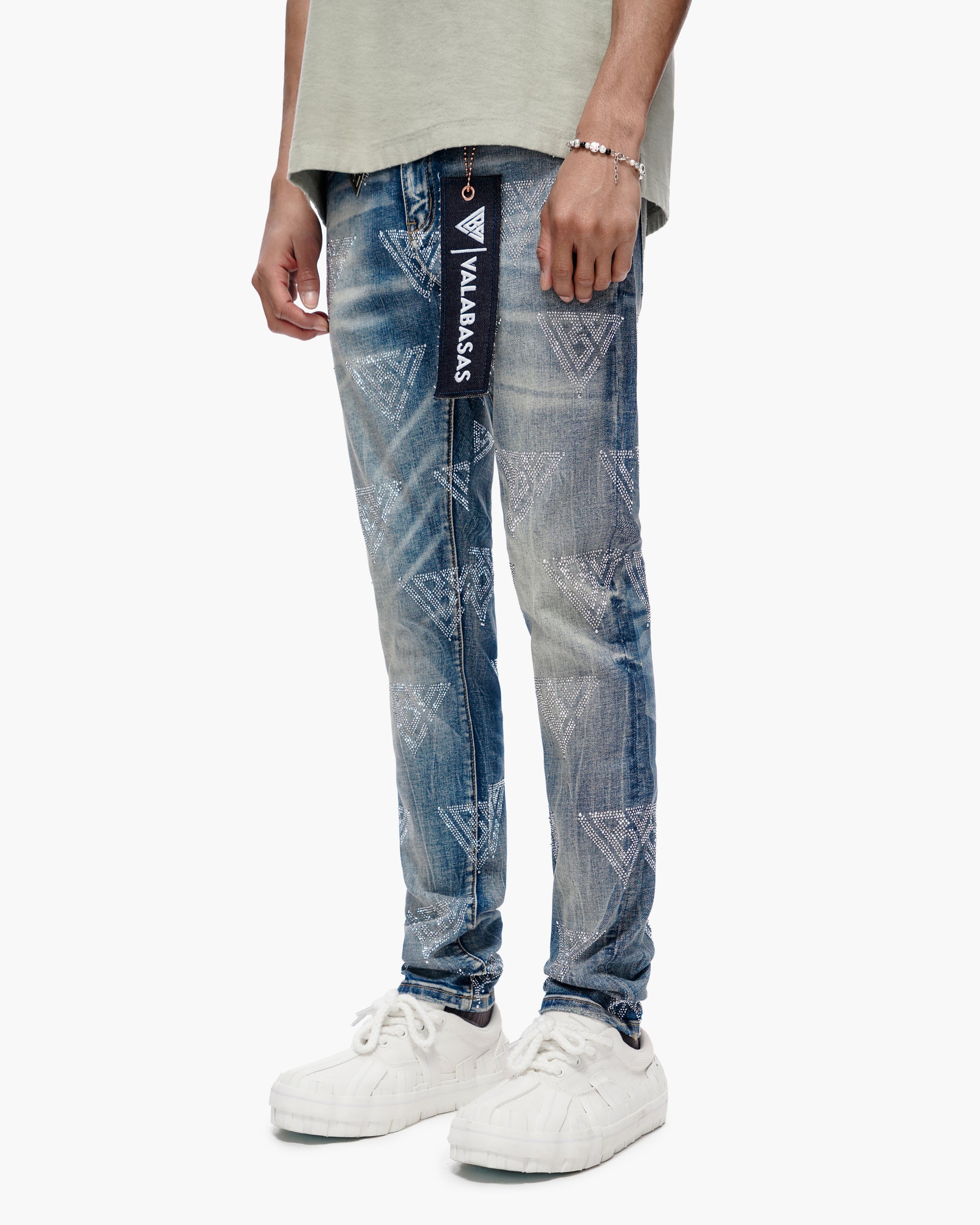Scatter Skinny Blue Washed Jeans