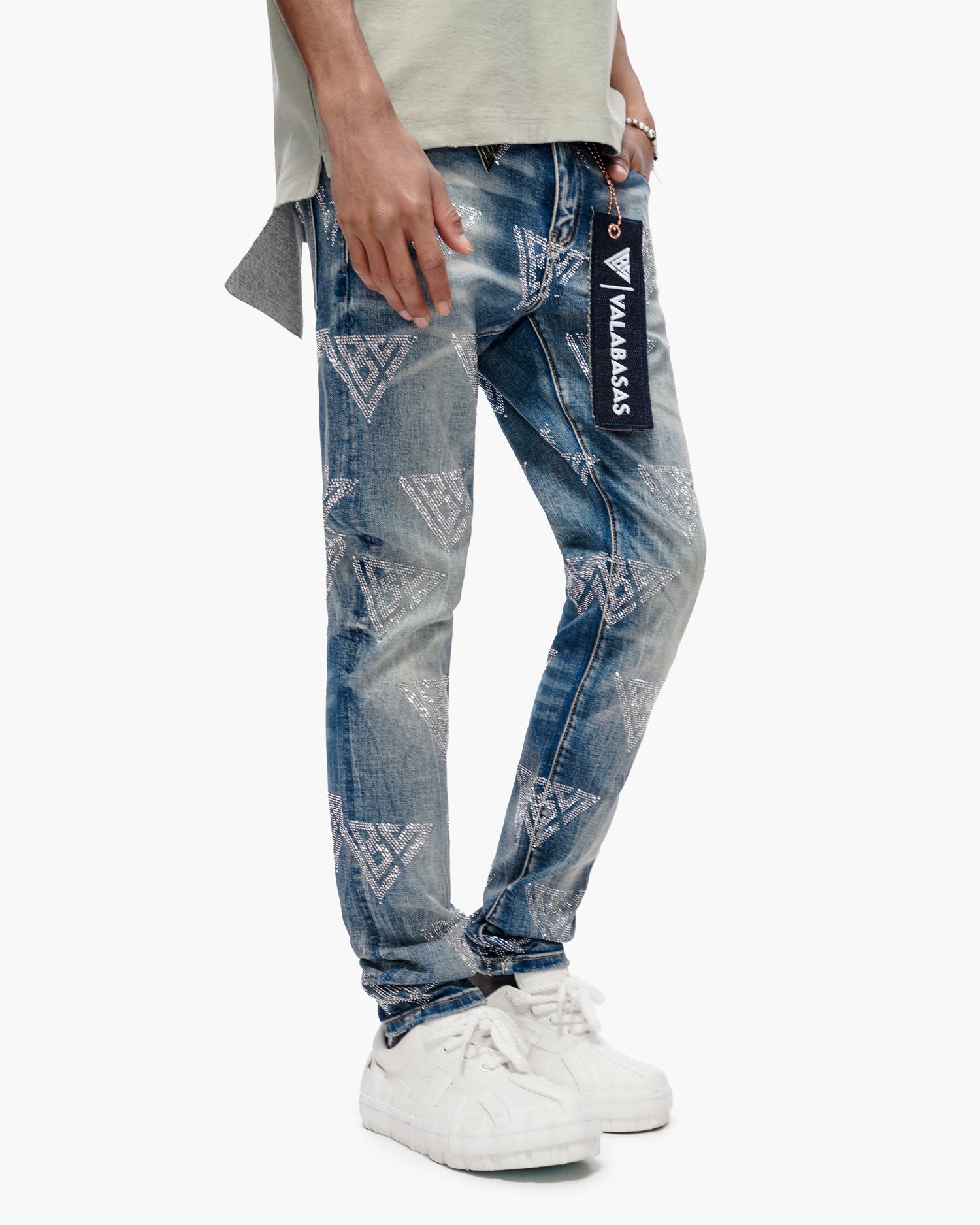 Scatter Skinny Blue Washed Jeans