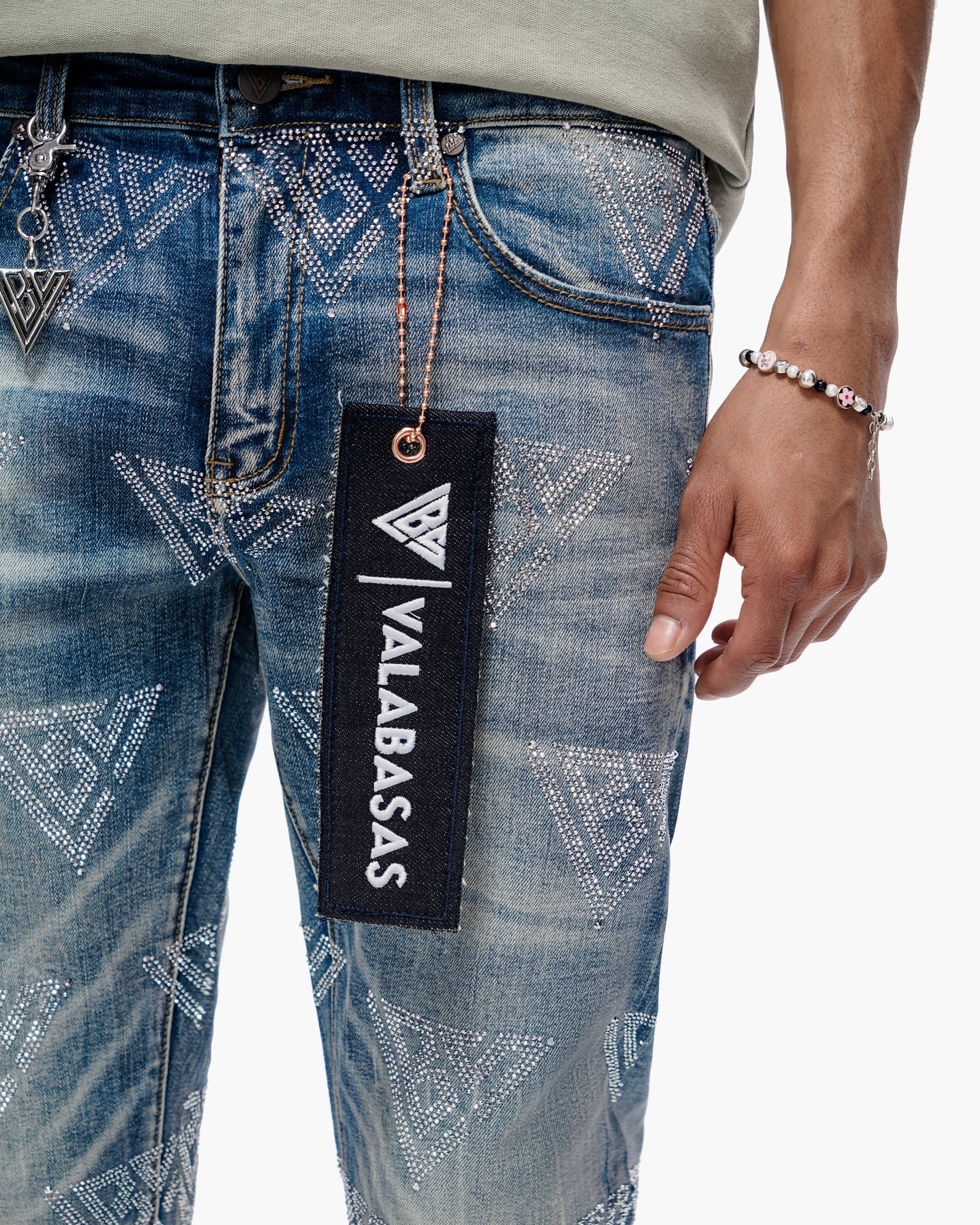 Scatter Skinny Blue Washed Jeans