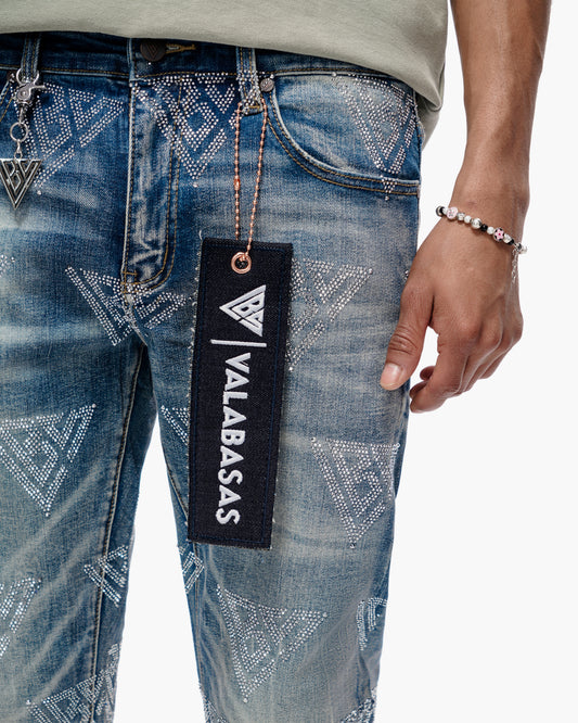 Scatter Skinny Blue Washed Jeans