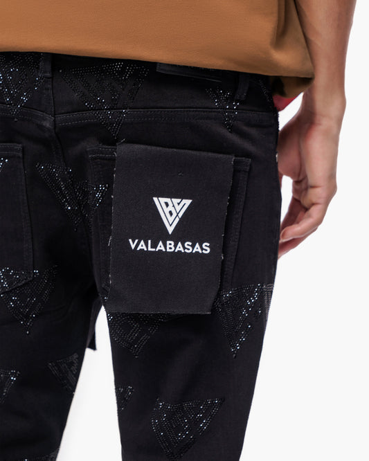 Scatter Skinny Jet Black Jeans