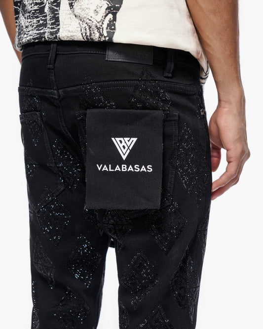 Gather Skinny Black Jeans