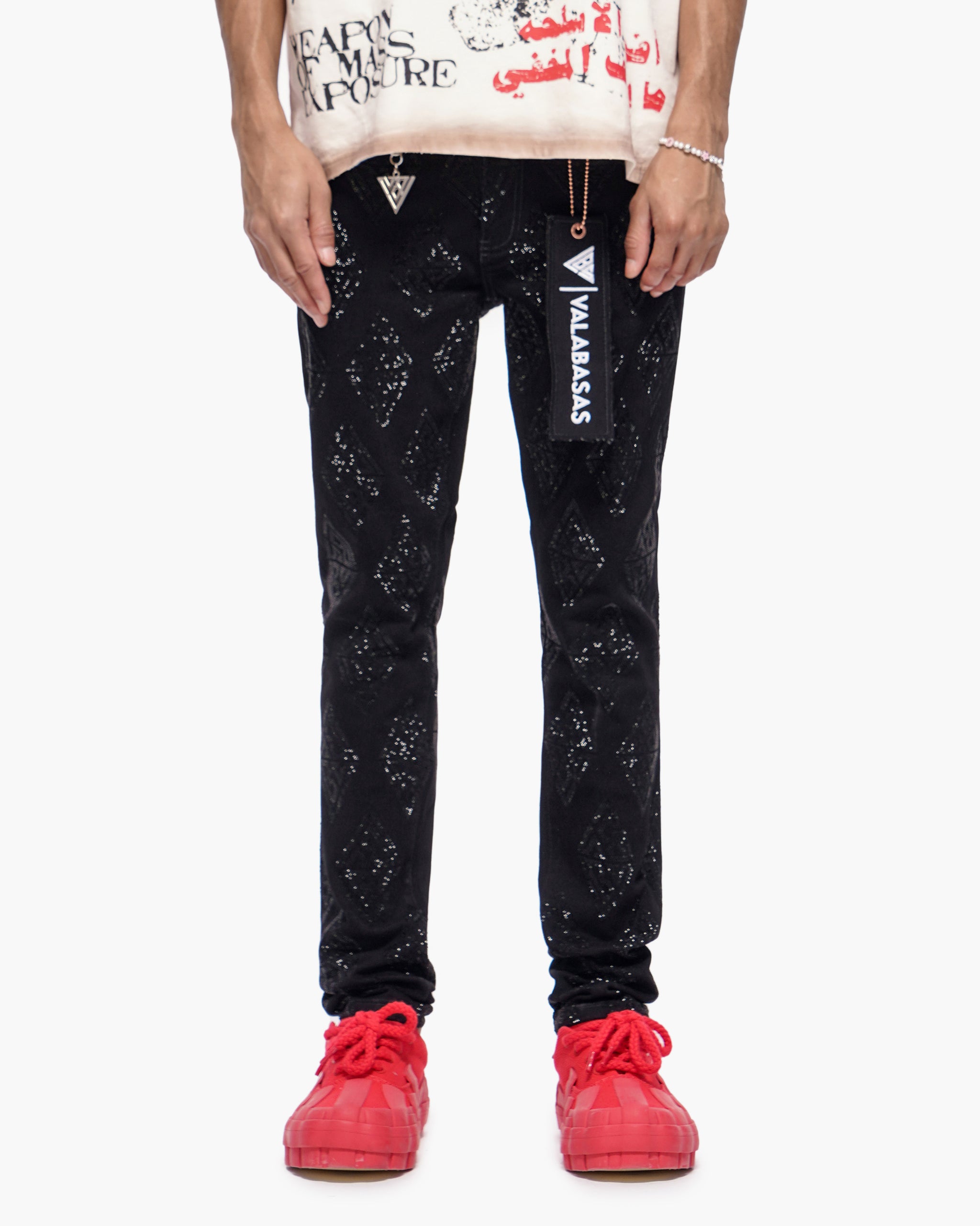 Gather Skinny Black Jeans