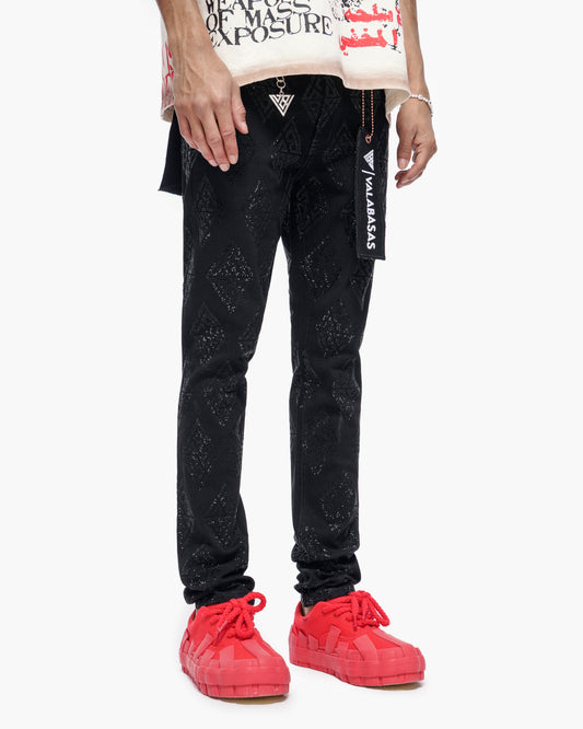 Gather Skinny Black Jeans