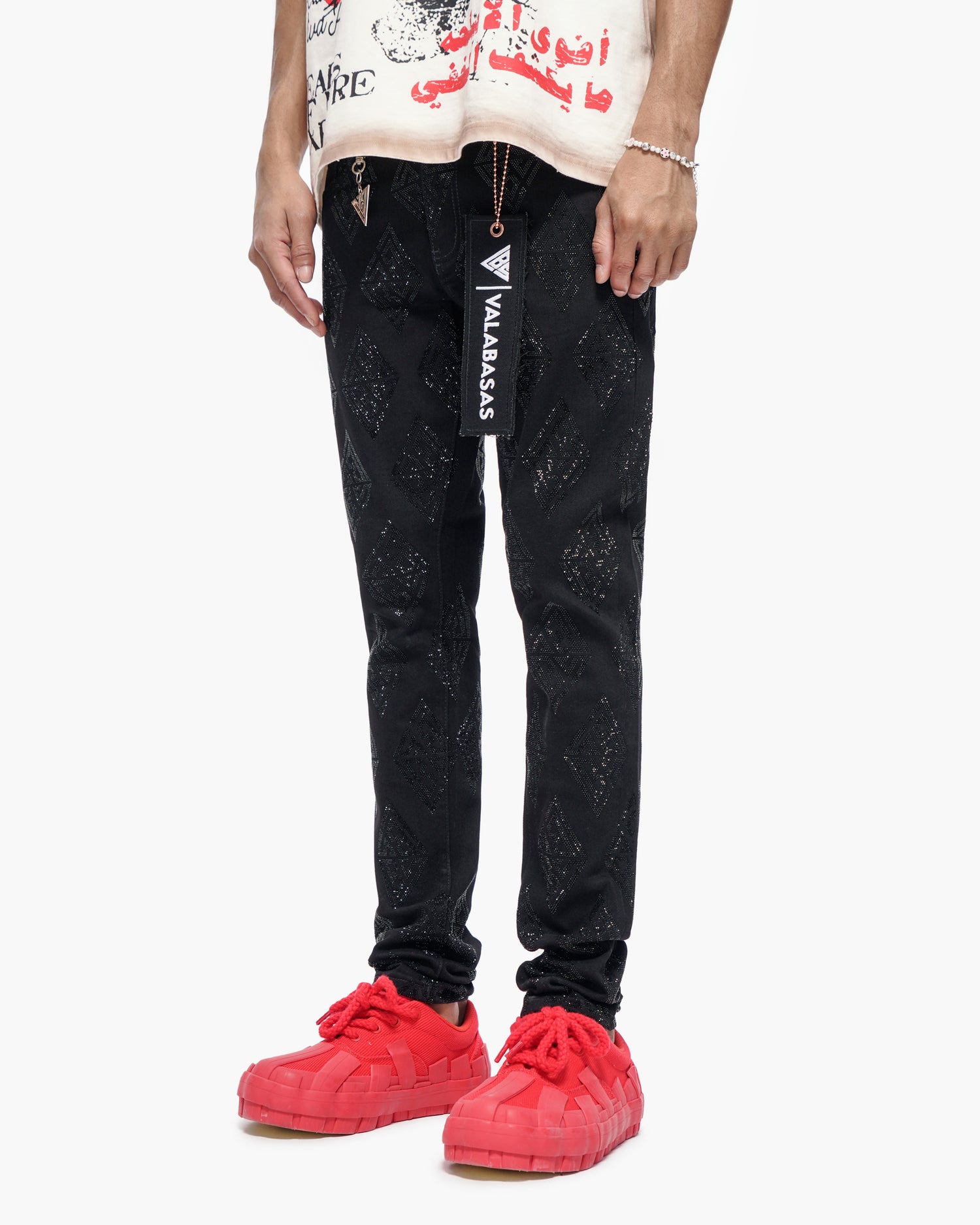Gather Skinny Black Jeans