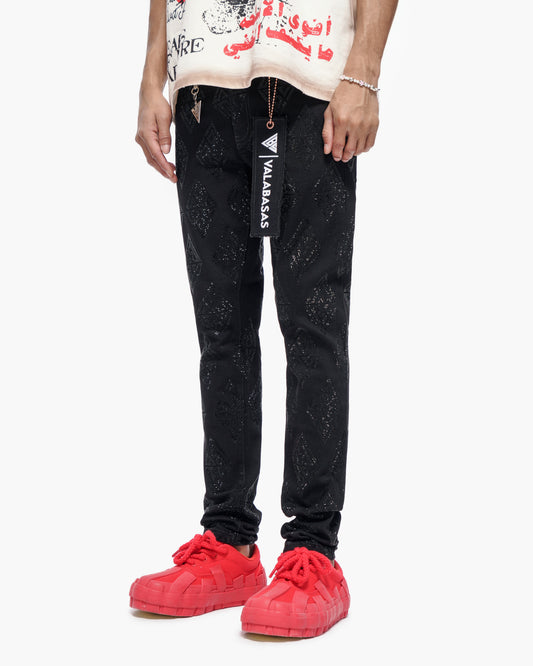 Gather Skinny Black Jeans