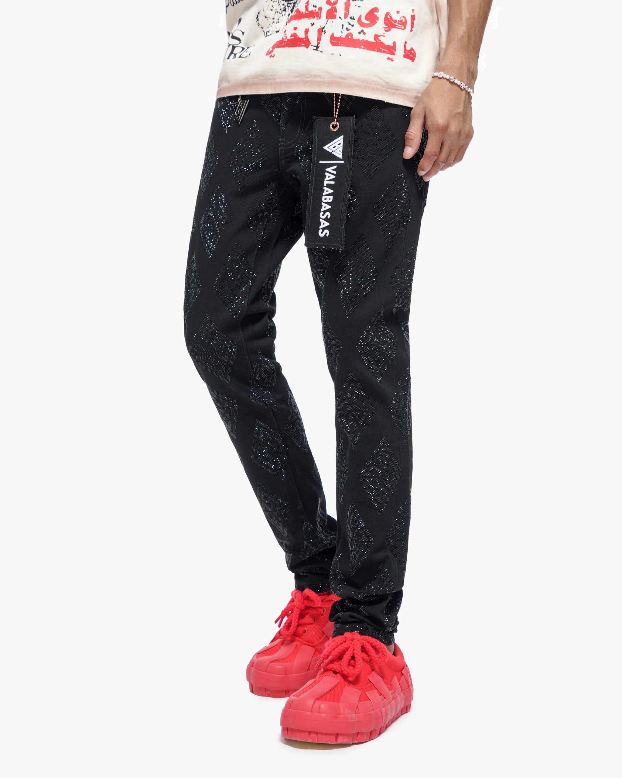 Gather Skinny Black Jeans