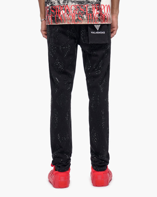 Gather Skinny Black Jeans