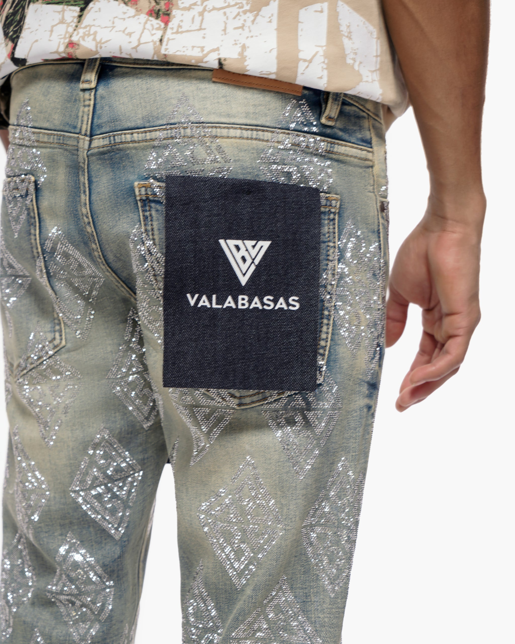 Gather Skinny Vintage Wash Jeans