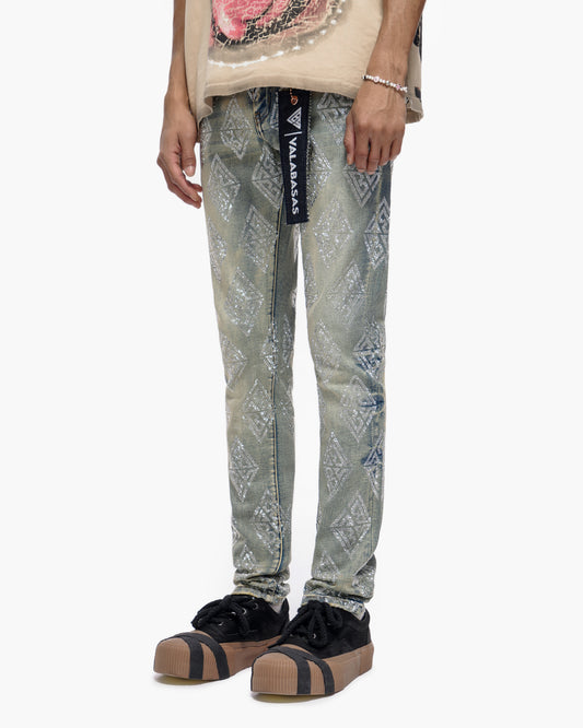 Gather Skinny Vintage Wash Jeans