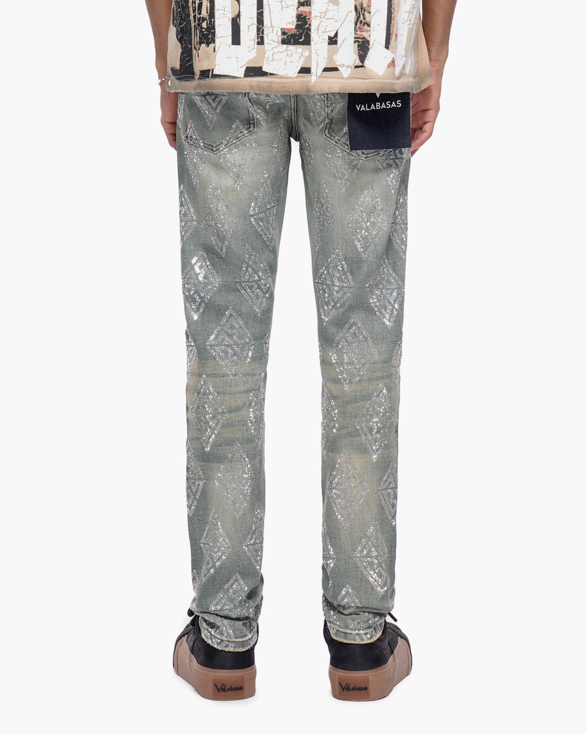 Gather Skinny Vintage Wash Jeans
