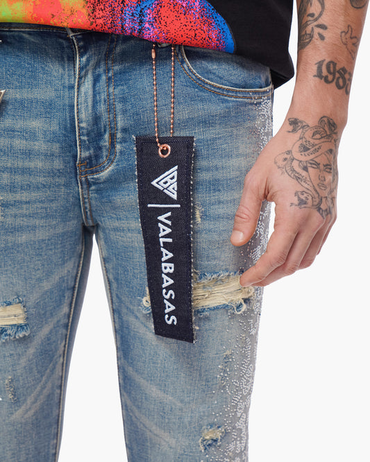 Bengal Skinny Blue Washed Jeans